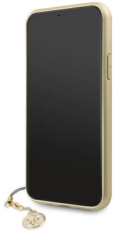 Guess GUHCN61GF4GGR Apple iPhone 11 6,1″ / Xr pilkas kietas dėklas 4G Charms Collection