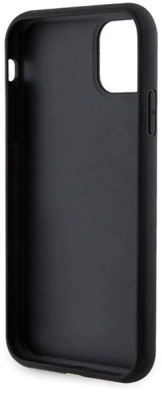 Guess GUHCN61HG4SGK Apple iPhone 11 / Xr 6.1″ juodos spalvos kietas dėklas Glitter Script Big 4G