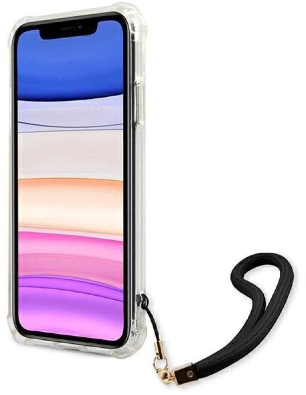 Karl Lagerfeld Guess telefono dėklas iPhone 11 GUHCN61KSARBK juodas hard telefono dėklas Camo Collection