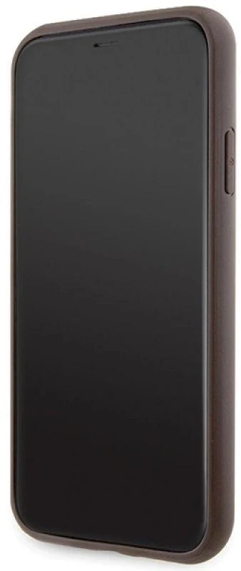 Guess GUHCN61P4SNW Apple iPhone 11 / Xr rudos spalvos kietas dėklas 4G Stripe