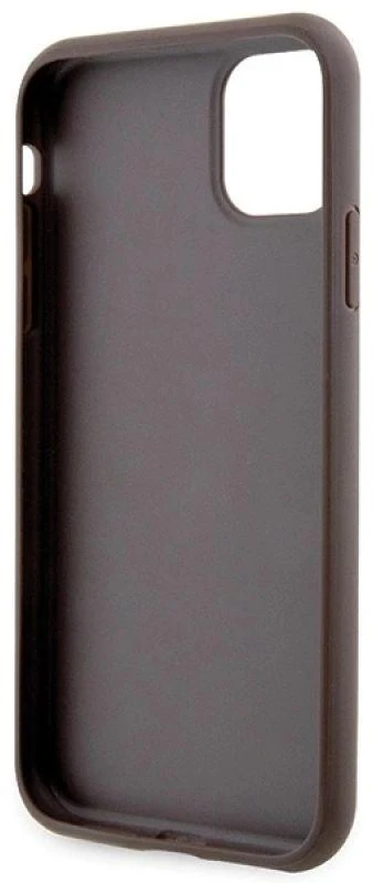 Guess GUHCN61P4SNW Apple iPhone 11 / Xr rudos spalvos kietas dėklas 4G Stripe