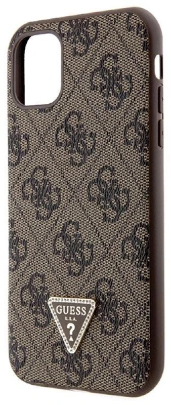 Guess GUHCN61P4TDSCPW Apple iPhone 11 / Xr 6.1″ rudos spalvos kietas dėklas Crossbody 4G Metal Logo