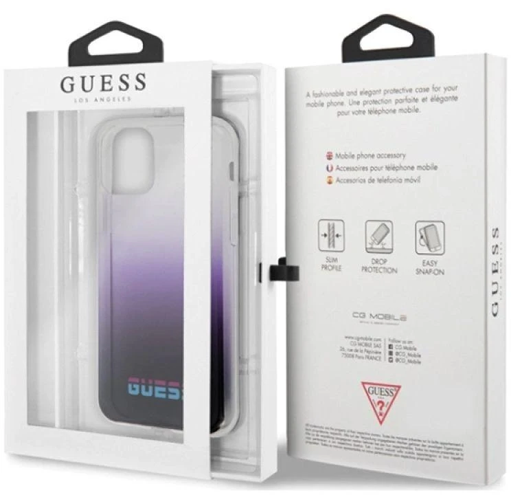 Dėklas GUESS HARD CASE CALIFORNIA GUHCN65DGCPU IPHONE 11 PRO MAX PURPLE GRADIENT
