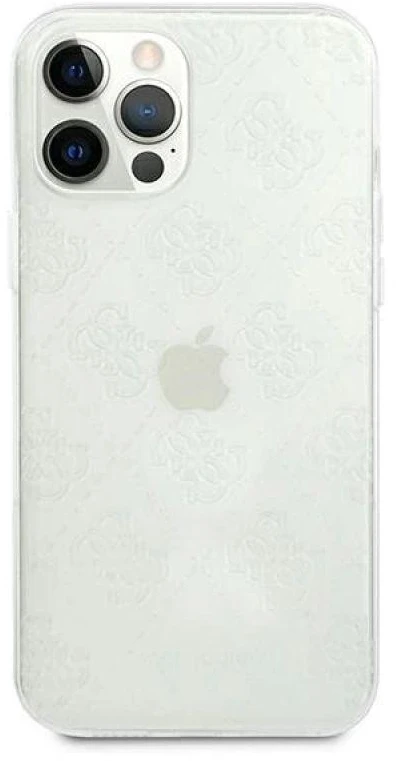 Guess GUHCP12L3D4GTR Apple iPhone 12 Pro Max 6,7″ skaidrus kietas dėklas 4G 3D Pattern Collection