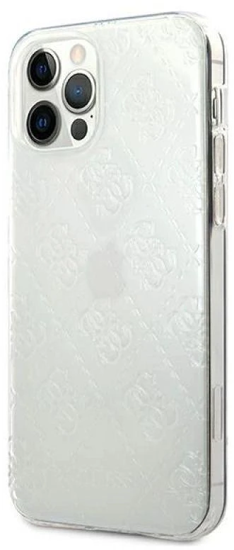Guess GUHCP12L3D4GTR Apple iPhone 12 Pro Max 6,7″ skaidrus kietas dėklas 4G 3D Pattern Collection