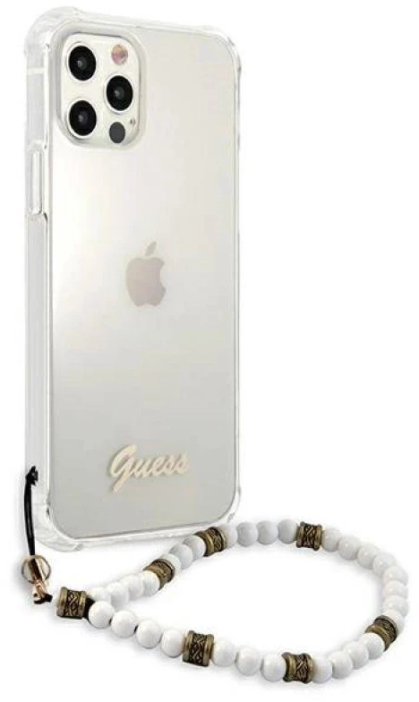 Dėklas GUESS HARD CASE GUHCP12LKPSWH IPHONE 12 PRO MAX Baltas PEARL