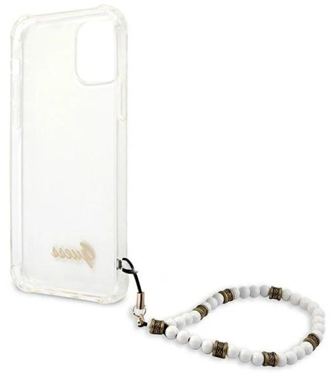 Dėklas GUESS HARD CASE GUHCP12LKPSWH IPHONE 12 PRO MAX Baltas PEARL