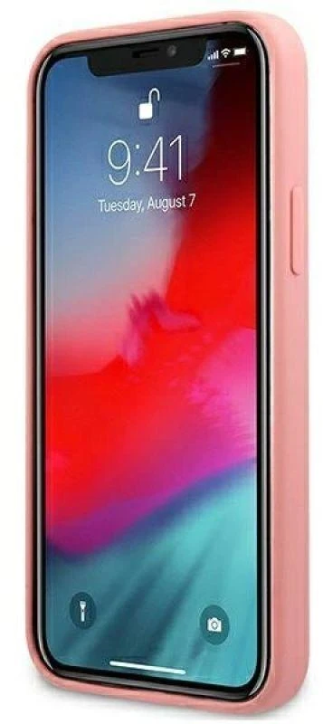 Guess telefono dėklas, skirtas iPhone 12 Pro Max 6,7 GUHCP12LLSPEWPI rožinė hard telefono dėklas, skirtas Peony Collection