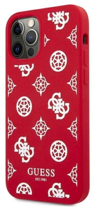 Guess GUHCP12LLSPEWRE Apple iPhone 12 Pro Max 6,7″ red kietas dėklas Peony Collection