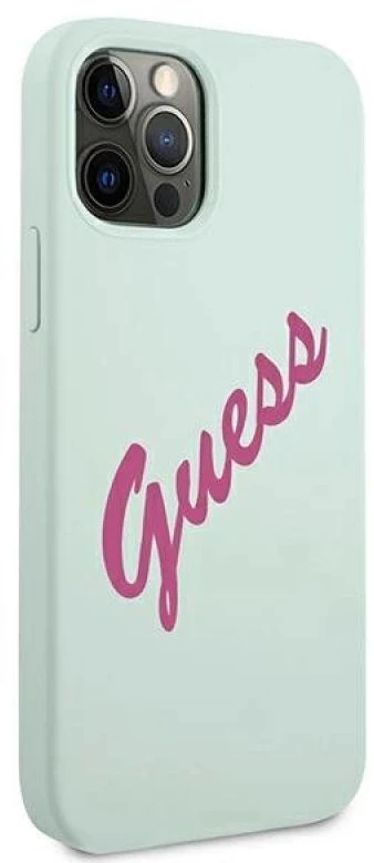 Dėklas GUESS KIETAS DĖLIS GUHCP12LLSVSBF SILICONE VINTAGE IPHONE 12 PRO MAX FUCHSIA / MINT