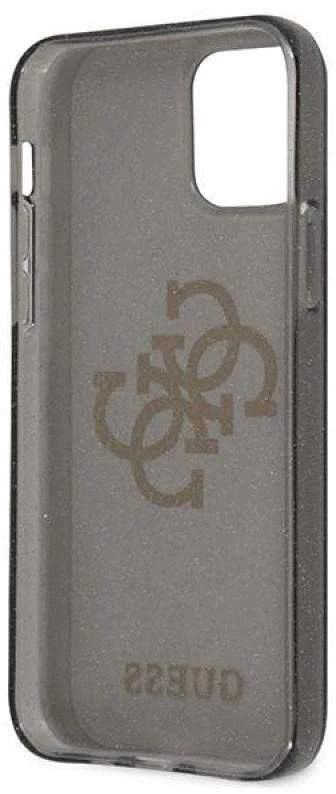 Dėklas GUESS GUHCP12LPCUGL4GBK HARD CASE 4G BIG LOGO GLITTER IPHONE 12 PRO MAX Juodas