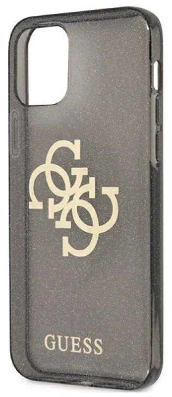 Dėklas GUESS GUHCP12LPCUGL4GBK HARD CASE 4G BIG LOGO GLITTER IPHONE 12 PRO MAX Juodas