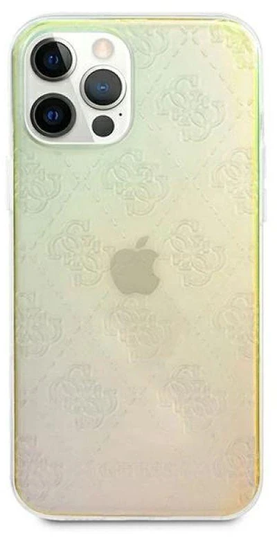 Guess GUHCP12M3D4GIRBL Apple iPhone 12/12 Pro 6,1″ iridescent kietas dėklas 4G 3D Pattern Collection