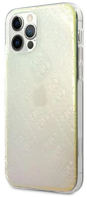 Guess GUHCP12M3D4GIRBL Apple iPhone 12/12 Pro 6,1″ iridescent kietas dėklas 4G 3D Pattern Collection