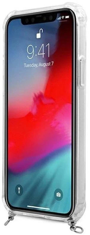 GUESS GUHCP12MKC4GSSI IPHONE 12/12 PRO 6.1 "SKAIDRUS KIETAS DĖKLAS 4G Sidabrinis GRANDINĖ