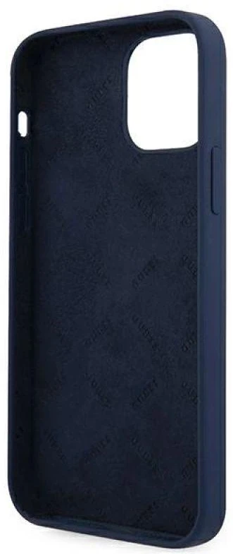 Guess GUHCP12MLSVSBL Apple iPhone 12/12 Pro6,1″ mėlynas kietas dėklas Script Vintage