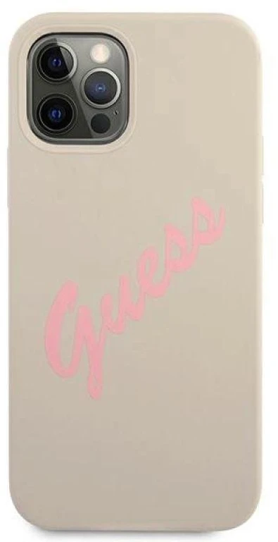Dėklas GUESS GUHCP12MLSVSGP IPHONE 12/12 PRO 6.1 "GRAY Rožinis/GRAY Rožinis HARDCASE SILICONE VINTAGE