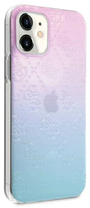 Dėklas GUESS GUHCP12S3D4GGBP IPHONE 12 MINI 5.4 "Mėlynas-Rožinis/Mėlynas & Rožinis HARDCASE 4G 3D PATTERN COLLECTION