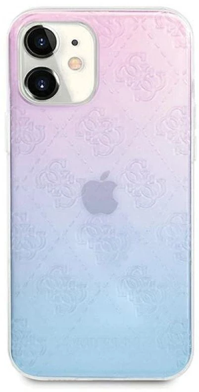 Dėklas GUESS GUHCP12S3D4GGBP IPHONE 12 MINI 5.4 "Mėlynas-Rožinis/Mėlynas & Rožinis HARDCASE 4G 3D PATTERN COLLECTION