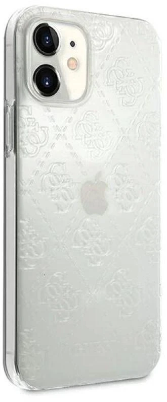 Guess GUHCP12S3D4GTR Apple iPhone 12 mini 5,4″ skaidrus kietas dėklas 4G 3D Pattern Collection