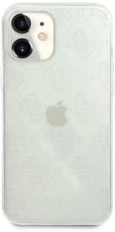 Guess GUHCP12S3D4GTR Apple iPhone 12 mini 5,4″ skaidrus kietas dėklas 4G 3D Pattern Collection