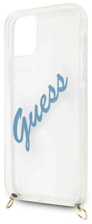 Apple iPhone 12 Mini Guess dėklas Script Vintage (GUHCP12SCRTVSBL) mėlynos spalvos