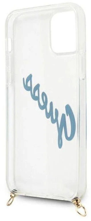 Apple iPhone 12 Mini Guess dėklas Script Vintage (GUHCP12SCRTVSBL) mėlynos spalvos