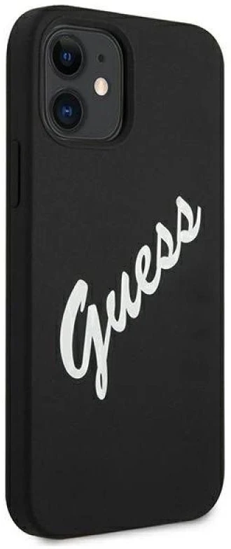 Dėklas GUESS HARDCASE GUHCP12SLSVSBW SILICONE VINTAGE IPHONE 12 MINI Juodas/Baltas