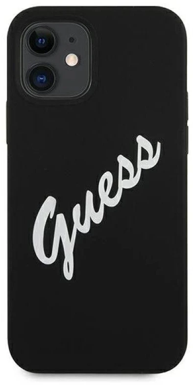Dėklas GUESS HARDCASE GUHCP12SLSVSBW SILICONE VINTAGE IPHONE 12 MINI Juodas/Baltas