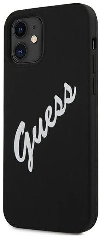 Dėklas GUESS HARDCASE GUHCP12SLSVSBW SILICONE VINTAGE IPHONE 12 MINI Juodas/Baltas