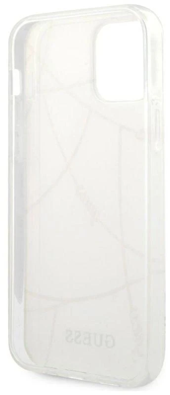 Dėklas GUESS GUHCP12SPCUCHWH HARD CASE GOLD CHAIN COLLECTION IPHONE 12 MINI Baltas