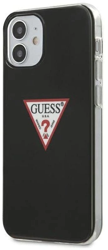Apple iPhone 12 Mini Guess dėklas Triangle Collection (GUHCP12SPCUCTLBK) juodos spalvos