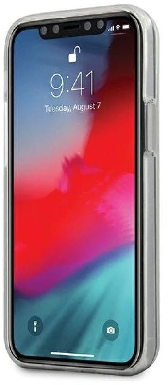 Apple iPhone 12 Mini Guess dėklas Triangle Collection (GUHCP12SPCUCTLBK) juodos spalvos