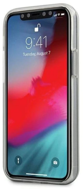 Guess GUHCP12SPCUMPTPI Apple iPhone 12 mini 5,4″ rožinės spalvos kietas dėklas Metallic Collection