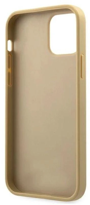GUESS GUHCP12SPUVQTMLBE KIETAS DĖKLAS V dygsniuotas KOLEKCIJA IPHONE 12 MINI 5,4" AUKSO