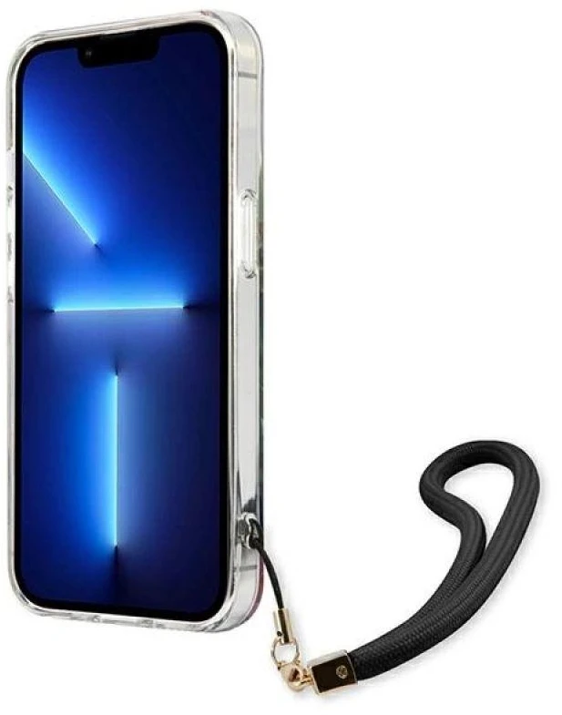 Guess GUHCP13LHFLSB Apple iPhone 13 Pro / 13 6,1" mėlynas kietas dėklas su gėlių raštu