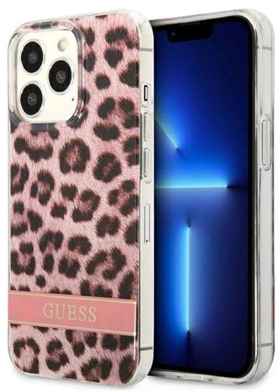 Dėklas GUESS GUHCP13LHSLEOP IPHONE 13 PRO / 13 6.1 "Rožinis / Rožinis HARDCASE LEOPARD