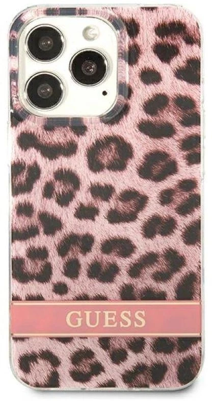 Dėklas GUESS GUHCP13LHSLEOP IPHONE 13 PRO / 13 6.1 "Rožinis / Rožinis HARDCASE LEOPARD