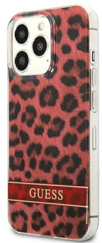 Dėklas GUESS GUHCP13LHSLEOR IPHONE 13 PRO / 13 6.1 "Raudonas / Raudonas HARDCASE LEOPARD