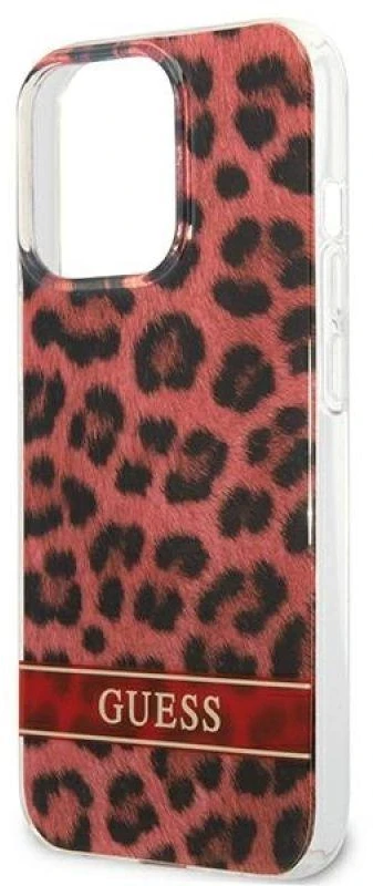 Dėklas GUESS GUHCP13LHSLEOR IPHONE 13 PRO / 13 6.1 "Raudonas / Raudonas HARDCASE LEOPARD
