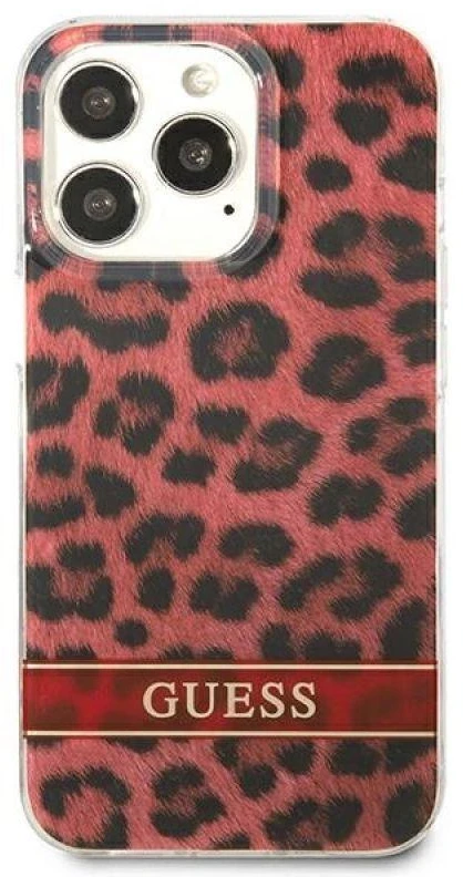 Dėklas GUESS GUHCP13LHSLEOR IPHONE 13 PRO / 13 6.1 "Raudonas / Raudonas HARDCASE LEOPARD