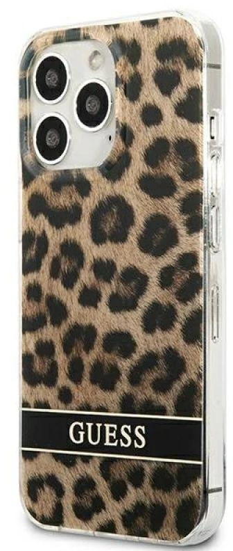 Guess GUHCP13LHSLEOW Apple iPhone 13 Pro / 13 6,1″ rudos spalvos kietas dėklas Leopard