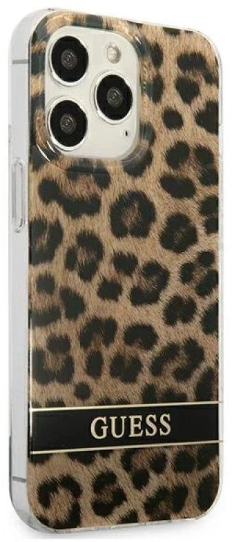 Guess GUHCP13LHSLEOW Apple iPhone 13 Pro / 13 6,1″ rudos spalvos kietas dėklas Leopard