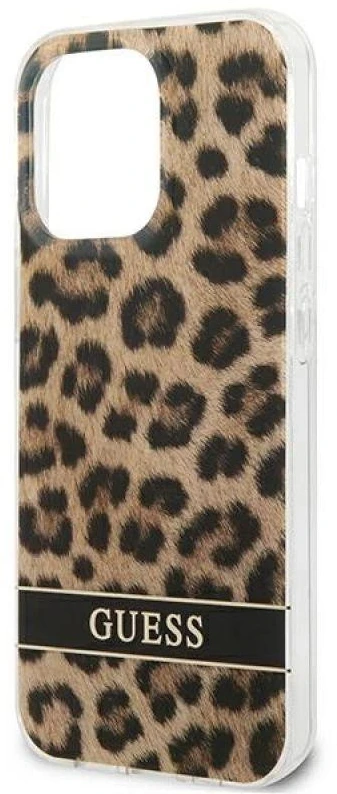 Guess GUHCP13LHSLEOW Apple iPhone 13 Pro / 13 6,1″ rudos spalvos kietas dėklas Leopard