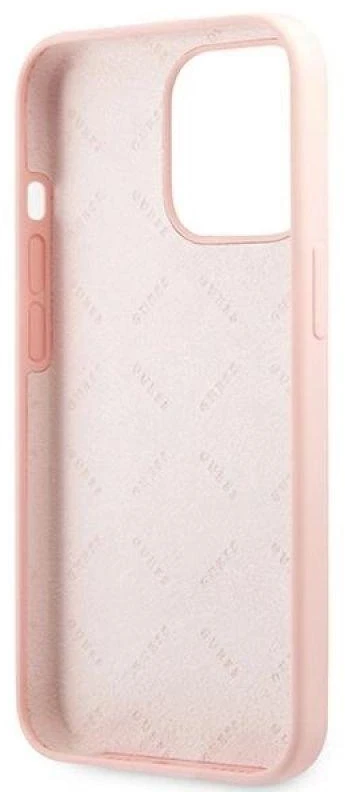 Dėklas GUESS GUHCP13LLS4GWPI IPHONE 13 PRO / 13 6.1 "Rožinis / Rožinis HARD CASE SILICONE 4G LOGO