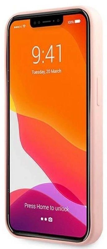 Dėklas GUESS GUHCP13LLS4GWPI IPHONE 13 PRO / 13 6.1 "Rožinis / Rožinis HARD CASE SILICONE 4G LOGO