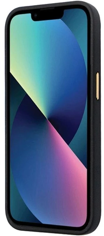 Dėklas GUESS GUHCP13LM4DGPK IPHONE 13 PRO / 13 6.1 "Juodas / Juodas HARDCASE SILICONE LOGO STRASS 4G