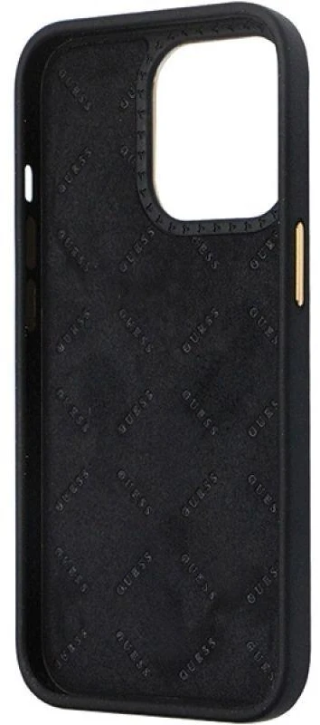 Dėklas GUESS GUHCP13LM4DGPK IPHONE 13 PRO / 13 6.1 "Juodas / Juodas HARDCASE SILICONE LOGO STRASS 4G