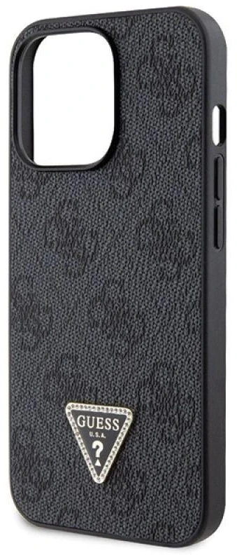 Guess GUHCP13LP4TDSCPK Apple iPhone 13 Pro / 13 6.1″ juodos spalvos kietas dėklas Crossbody 4G Metal Logo