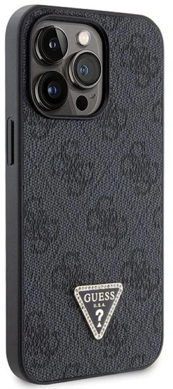 Guess GUHCP13LP4TDSCPK Apple iPhone 13 Pro / 13 6.1″ juodos spalvos kietas dėklas Crossbody 4G Metal Logo